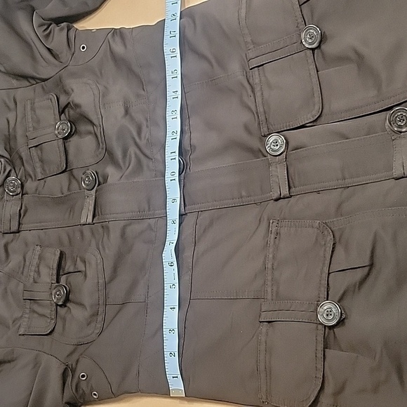 Zara Basic Coat, Size M, Zipper and Toggle Closure, 6 Pocket, Dark Dark Brown - Picture 10 of 13